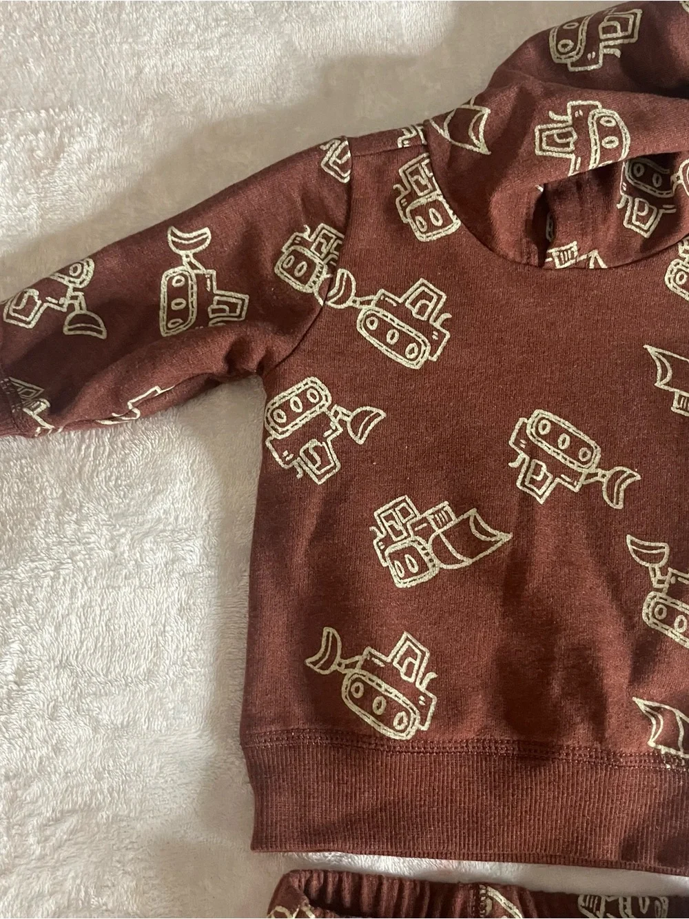 Carter's Brown Dump Truck Hoodie & Jogger Set Sz 6M